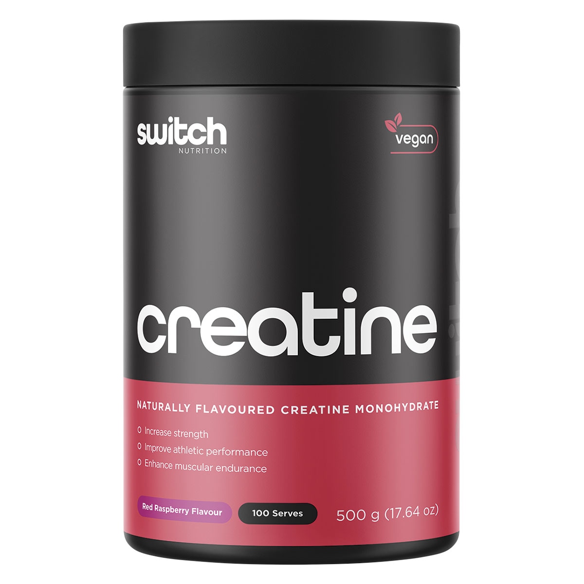 Switch Nutrition Creatine Monohydrate Powder Raspberry 500g