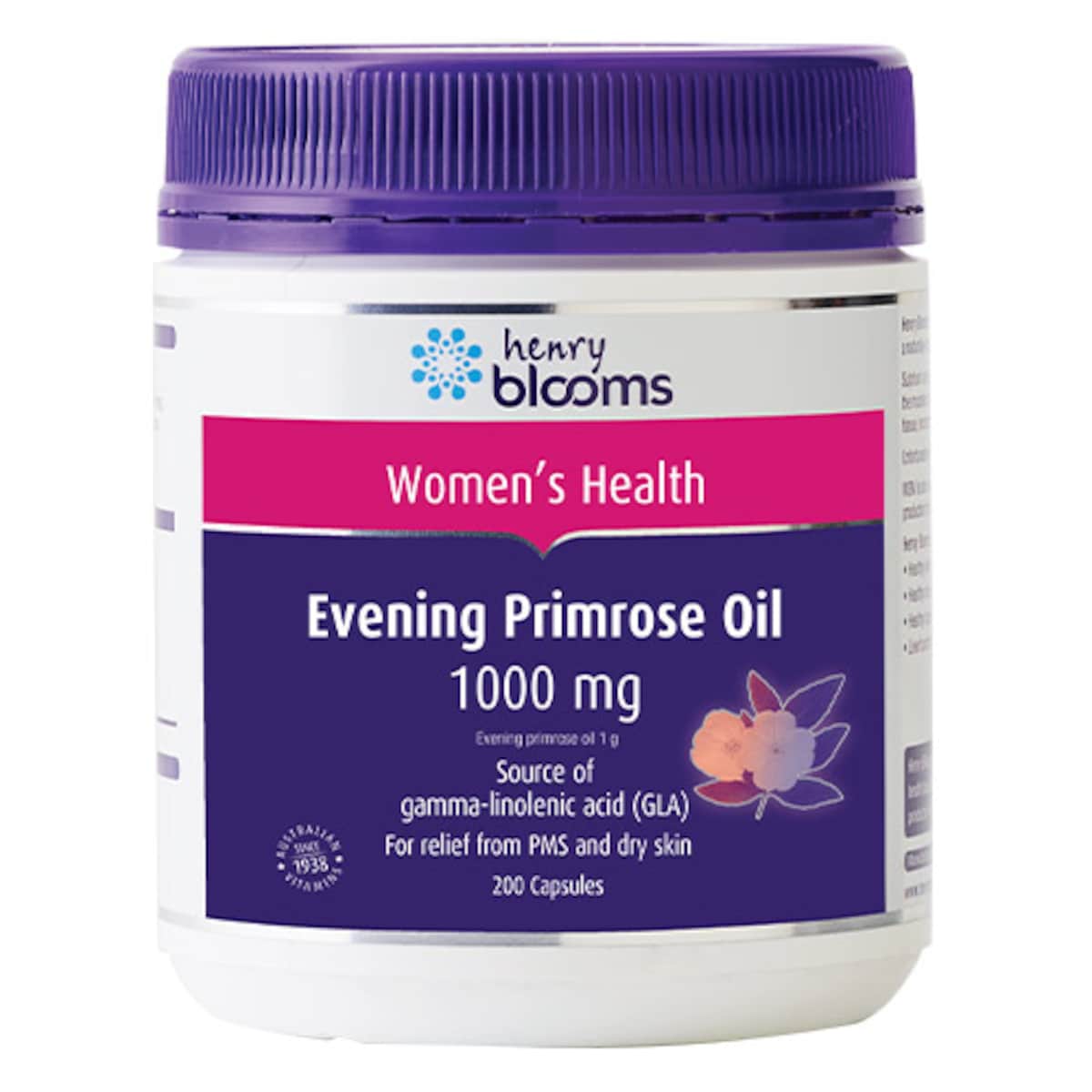 Henry Blooms Evening Primrose Oil 1000mg 200 Capsules