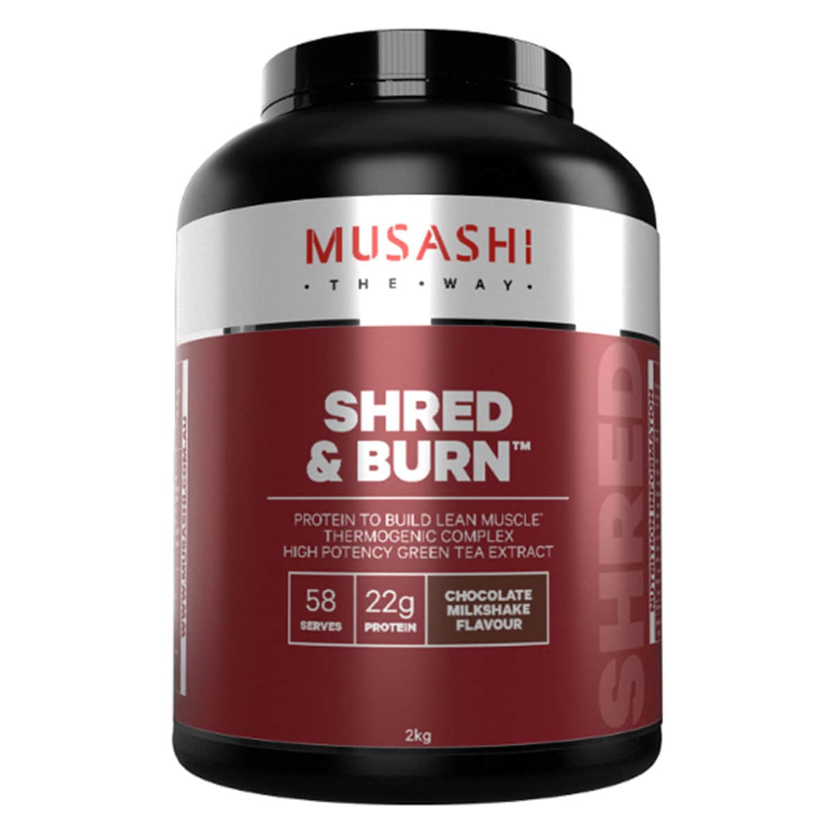Musashi Shred & Burn Protein Powder Chocolate Milkshake 2kg